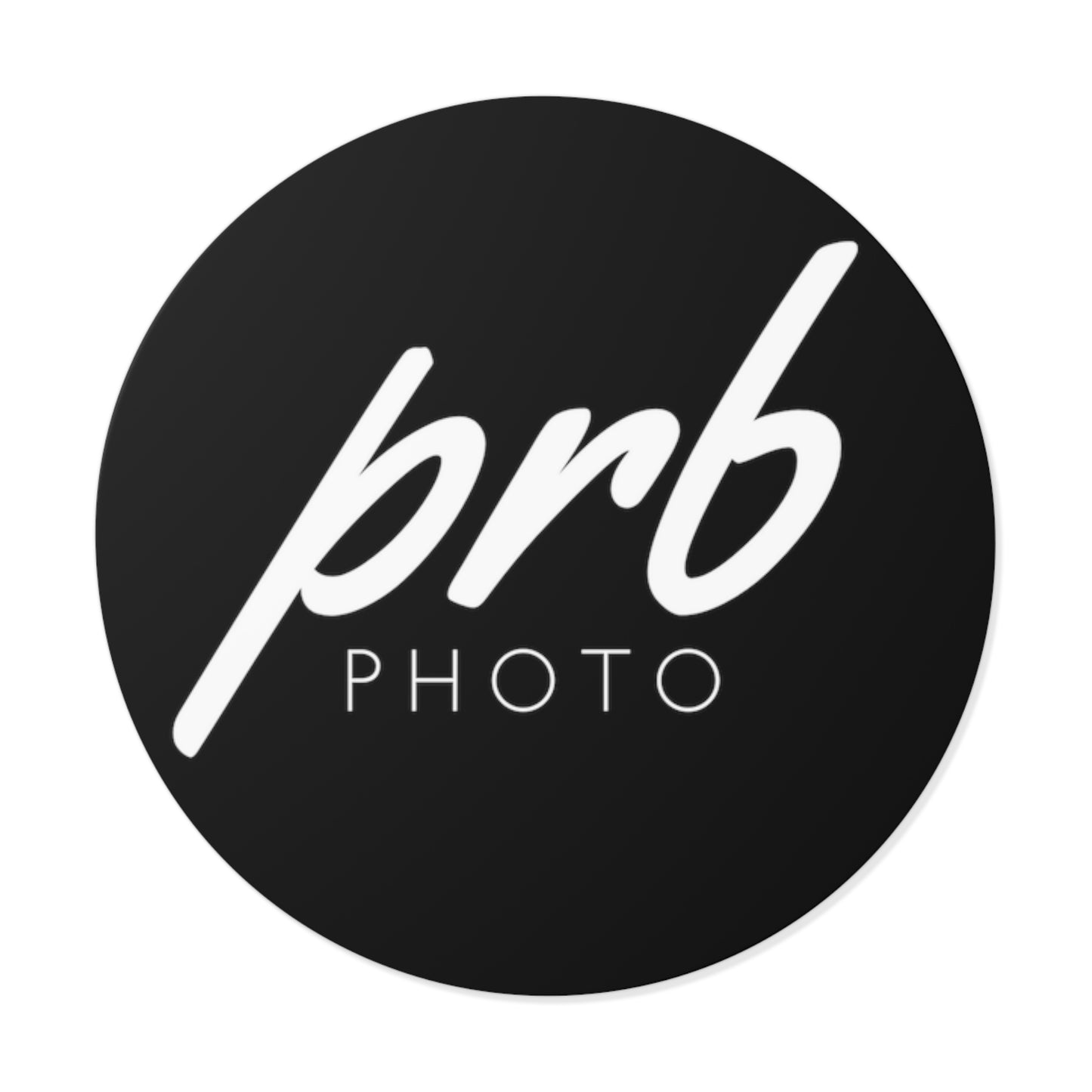 PRBPHOTO - ROUND BLACK STICKER