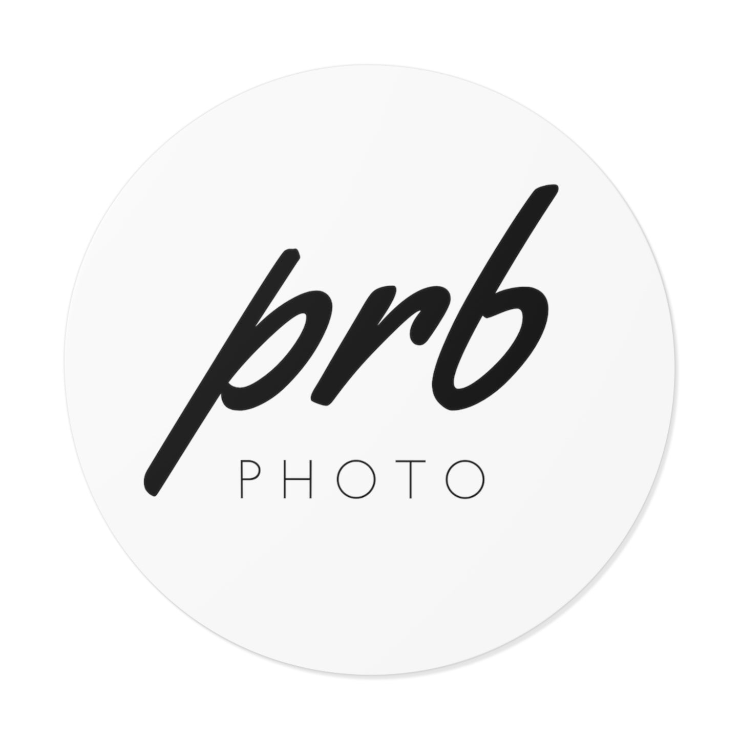 PRBPHOTO - ROUND BLACK STICKER